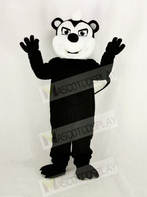 Realistic Black Stinky Skunk Mascot Costume Cartoon
