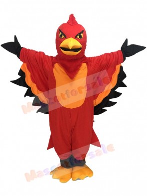 Cute Red and Orange Thunderbird Mascot Costume