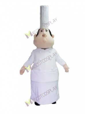 White Fat Italian Chef Mascot Costume