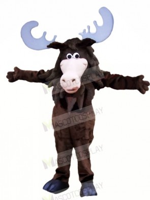 Smiling Black Moose Mascot Costumes Cartoon