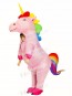 Inflatable Cute Rainbow Unicorn Horse Blow Up Costume Halloween for Kids