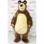 Brown Masha Bear Ursa Grizzly Mascot Costumes Bruin Cartoon Character 
