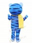 Blue Tiger Mascot Costume Free Shipping  