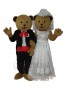 Wedding Bear Bride and Groom Mascot Adult Costume 