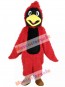 Long Hair Red Cardinal Mascot Costume Animal