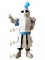 White Soldier Knight Mascot Costume