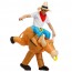 Cowboy Carry me Ride on Brown Bull Inflatable Halloween Xmas Costume for Adult/Kid