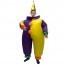 Clown in Purple and Yellow Clothes Inflatable Costume Halloween Christmas Jumpsuit for Adult