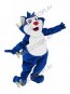 Blue Fat Cat Mascot Costume 
