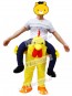 Carry Me Yellow Chicken Chick Piggy Back Mascot Costume Ride On Me Funny Fancy Dress