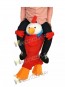 Piggyback Red Chick Carry Me Ride on Rooster Mascot Costume 