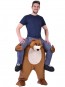 Piggy Back Bear Carry Me Ride on Brown Bear Mascot Costumes Halloween