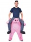 Piggy Back Pink Pig Carry Me Ride on Hog Mascot Costumes Halloween
