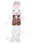 Mr. White Bunny mascot costume