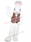Mr. White Bunny mascot costume