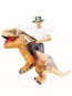 Brown Tyrannosaurus T-Rex Inflatable Carry Me Ride On Costume