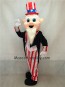 Uncle Sam Patriotic Mascot Costume with Black Tuxedo