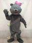 Gray Tabitha Cat Mascot Costume with Pink Bow