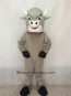 Party Animal Cartoon Grey Bull Mascot Costume