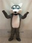 Realistic Animal Gray Wolf Adult Mascot Costume