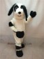 White and Black Fido Dog Mascot Costume