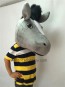 Fierce New Gray Mustang Horse Head ONLY Mascot Costume