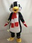 Custom Color Red and White Scarf Penguin Mascot Costume 