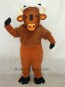 Adult Friendly Brown Buffalo Mascot Costume 