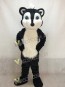 Black Skunky Skunk Mascot Costume with Blue Eyes