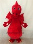 Red Stegosaurus Dragon Adult Mascot Costume