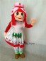 Strawberry Shortcake Girl Adult Mascot Costume in White Dress