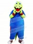 Green Alligator with Blue Suit Mascot Costumes Animal	