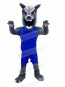 Wolf with Blue Vest Mascot Costumes Cartoon