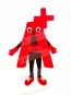 Red A+ Mascot Costume Cartoon