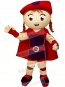 Cute Girl with Red Hat Mascot Costume Cartoon