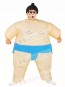 Blue Japanese Fat Man Sumo Inflatable Halloween Christmas Costumes for Kids
