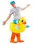 Yellow Duck Carry me Ride on Inflatable Halloween Xmas Costumes for Adults