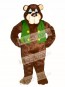 Cute Bramble Bear with Vest Mascot Costume
