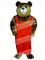 New Tommy Teddy Bear with Overalls Mascot Costume