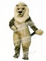 Cute Old Grey Lion Mascot Costume