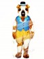 Cute Pug Dog with Hat & Vest Mascot Costume