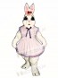 Cute Cindy Easter Bunny Rabbit with Apron Mascot Costume