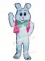 Fat Bunny Rabbit with Vest & Bowtie Mascot Costume