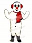 Snowman with Earmuffs & Scarf Mascot Costume