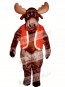 Milton Moose with Christmas Vest Mascot Costume