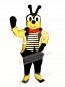 Yellow Bee with Jacket Mascot Costume