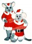 Chris Mouse (Kneeling) Christmas Mascot Costume