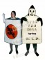 Over the Hill Tombstone with Wipe Off board Mascot Costume