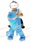For Children/ Kids Piggyback Carry Me Ride on Blue Dragon Mascot Costume