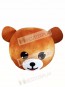Laugh Smile Light Brown Bear Mascot HEAD ONLY Line Town Friends 